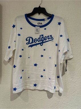 Baseball team White and Blue Star Short Sleeve Tee - CSA